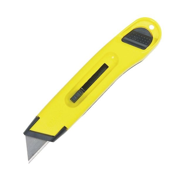 Stanley Bostich Plastic Retractable Utility Knife, 6" Blade , Yellow (BOS10065)