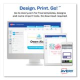 Avery Customizable Hanging Name Badges, Rectangle, 74459, 3" x 4", Clear Holders With White Inserts, Box Of 100 (AVE74459)