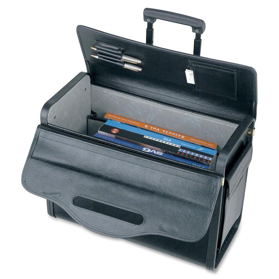 Lorell Oversized Rolling Catalog Case, Black (LLR61613) - Image 9