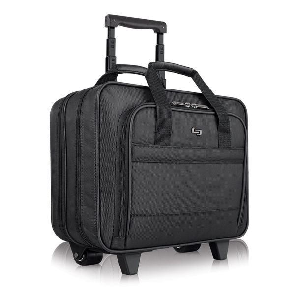Solo New York Carnegie Rolling Case with 15.6" Laptop Pocket, Black (USLB1004)