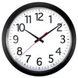 Quartz Wall Clock, 14", Black (ODFN706685)