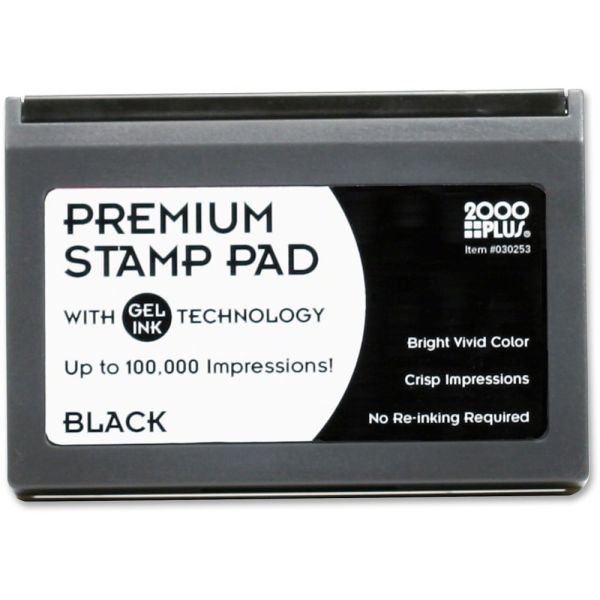 COSCO Microgel Stamp Pad for 2000 PLUS, 2 3/4 x 4 1/4, Black (COS030253)