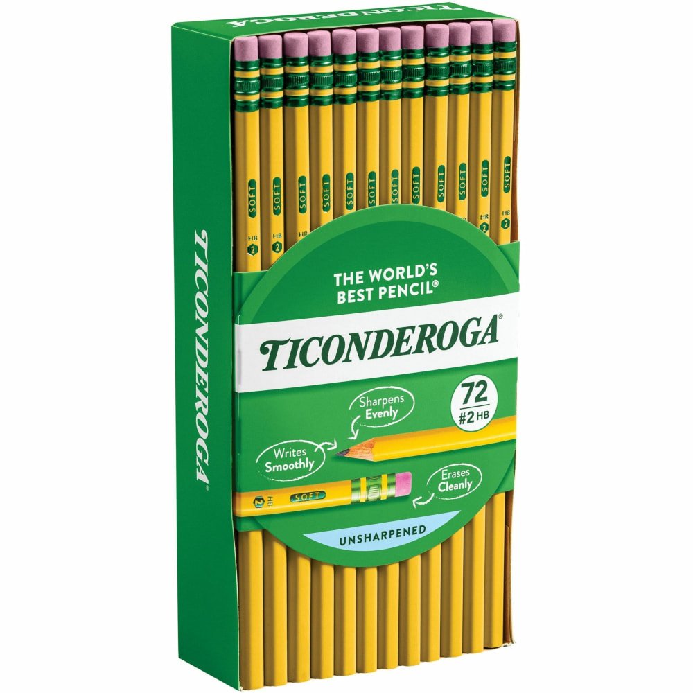 Ticonderoga #2 Pencils, #2 Lead, Soft, Pack of 72 (DIX33904) - Image 5