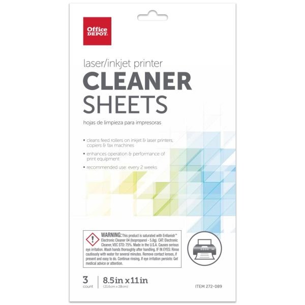 Laser/Inkjet Printer Cleaner Sheets (ODFN272089)
